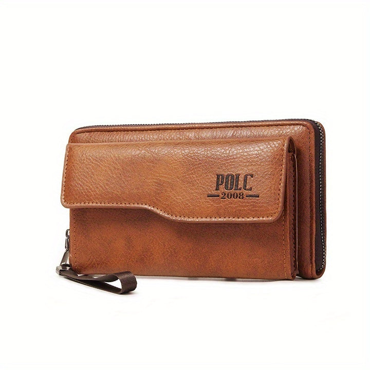 New Men's Wallet Long Fashion Soft Wallet Zipper Multi-card Wallet Mobile Phone Bag Large Capacity