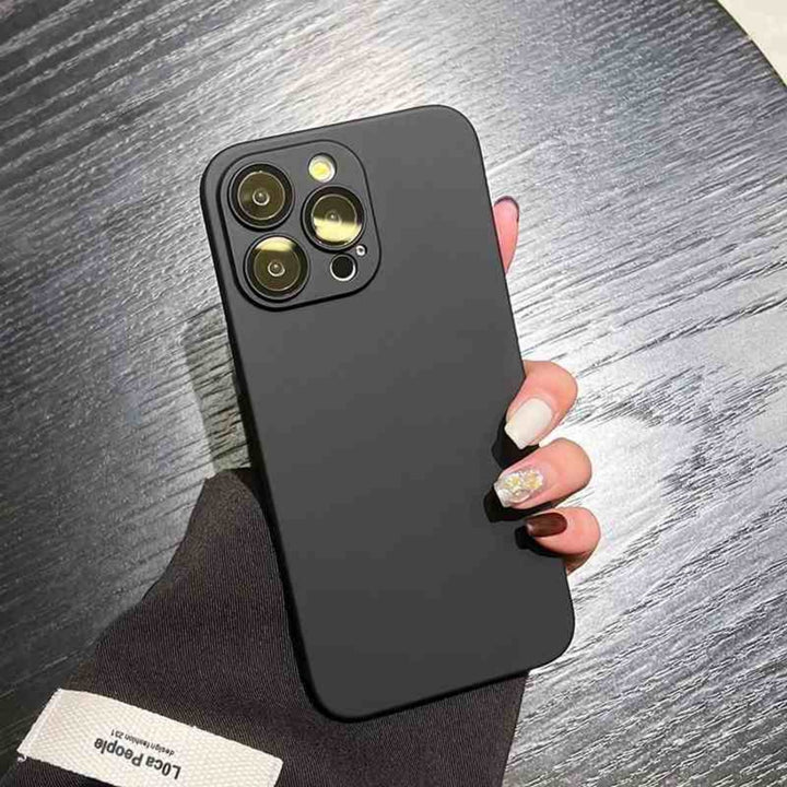 Simple Solid Color Anti Fall Cover Ultra-thin Frosted