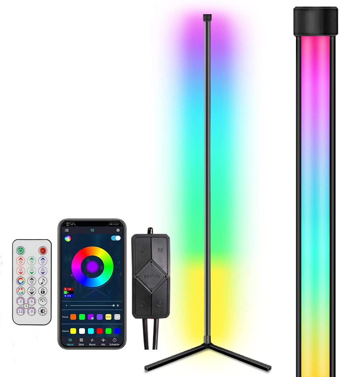 Symphony Bluetooth RGB Floor Graffiti Smart App App Corner Atmosfera Lampa