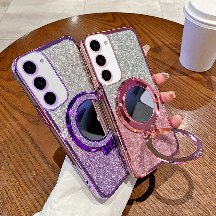 Applicable Phone Case Magnetic Mirror Bracket Protective Sleeve