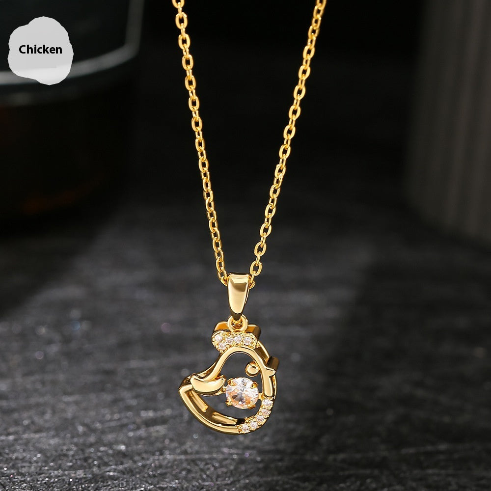 Ins Zodiac Smart Necklace Micro-inlaid