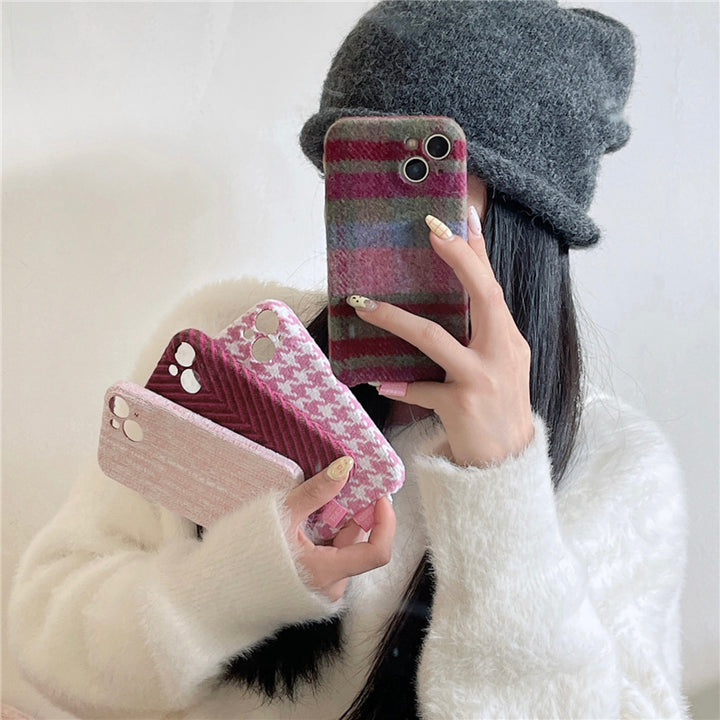 Ins Houndstooth Girl Phone Case Drop-resistant