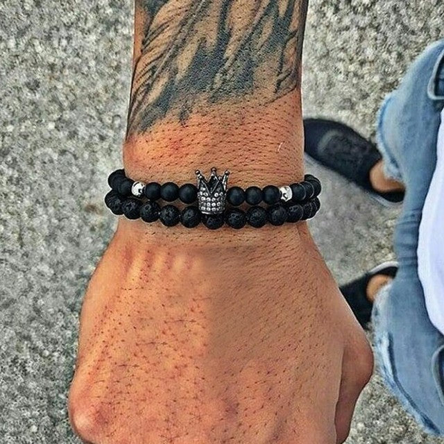 Men Bracelet Sets Trendy Handmade Classi