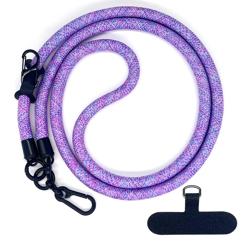 10 mm Climbing Rope Telefon mobil Garnitură Lankard Garnitură reglabilă Crossbody Telefon mobil curea cu Curea de cameră cu curea de cameră anti-pierdere a gâtului