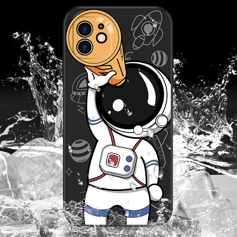 Compatibil cu, Cartoon Astronaut Creative Planet Planet Silicon Carcasă