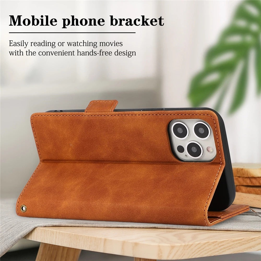 Flip Wallet Protective Leather Card Holder Phone Case