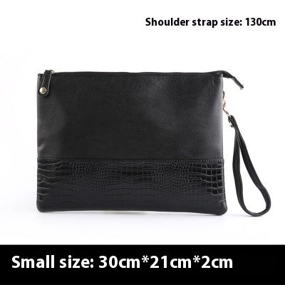 Men's Crocodile Pattern Fashion Clutch Shoulder Crossbody