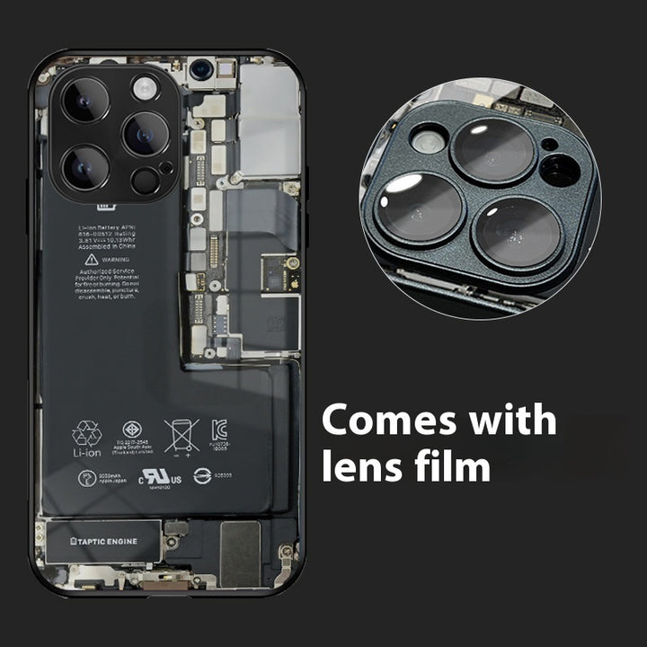 Internet Celebrity Circuit Board Phone Case Creative Comes With Lens Protector