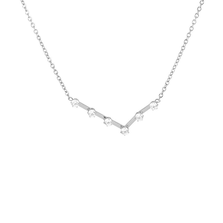 Diamond Guard Titanium Steel Female Clavicle Chain Twelve Constellations Necklace