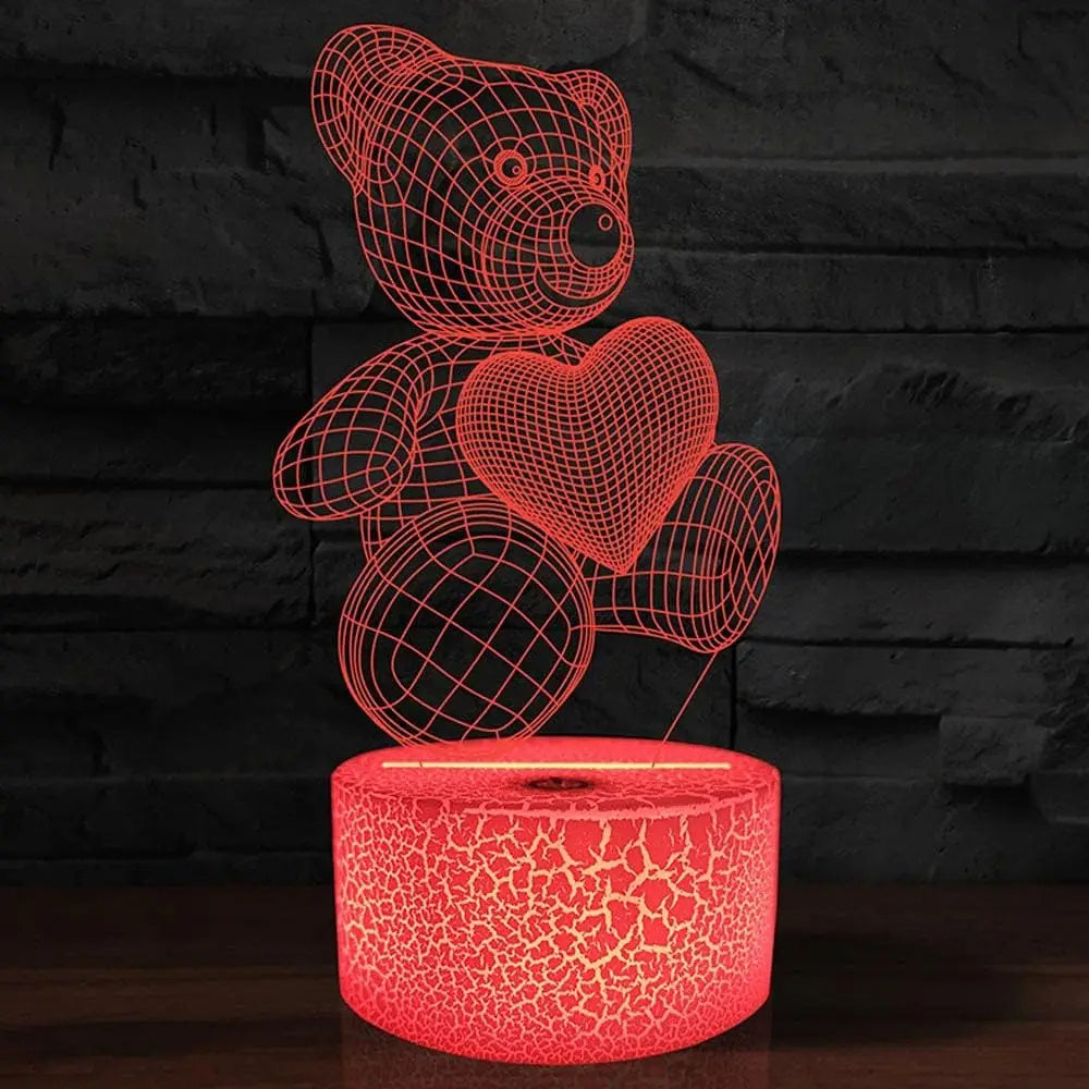 Lampa 3D lampă acrilică USB LED LED -uri de noapte neon Lampă de semn de Crăciun decorațiuni de Crăciun pentru dormitor pentru casă decor de ziua de valentine Cadouri de zi