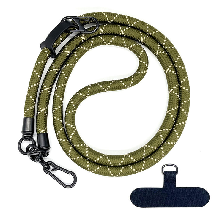 10 mm Climbing Rope Telefon mobil Garnitură Lankard Garnitură reglabilă Crossbody Telefon mobil curea cu Curea de cameră cu curea de cameră anti-pierdere a gâtului