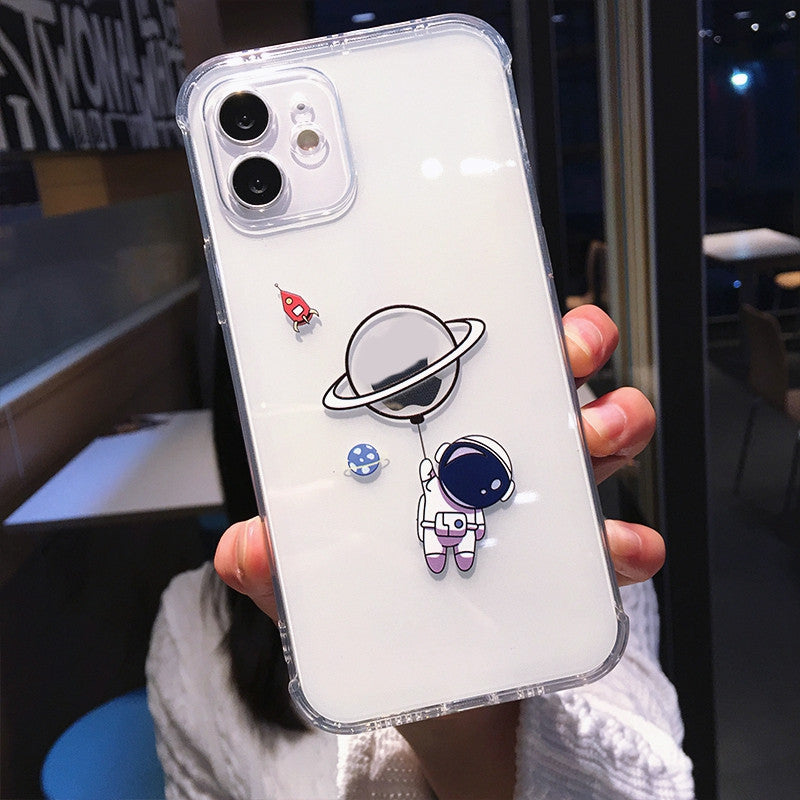 Cartoon Astronaut Mobile Phone Case Transparent