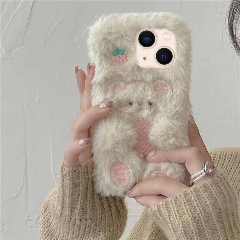 Japanese And Korean Plush Bear Phone Case