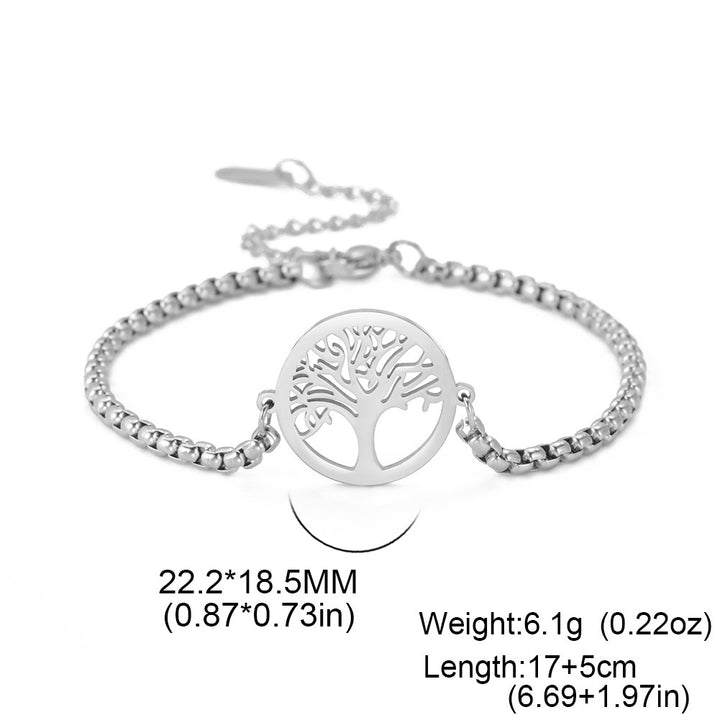 Style Hollow Life Tree Pendant Bracelet