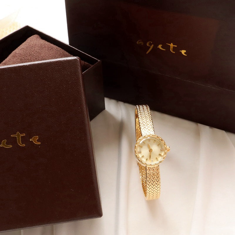 Simple Retro Special Interest Light Luxury Small Gold Women's Watch