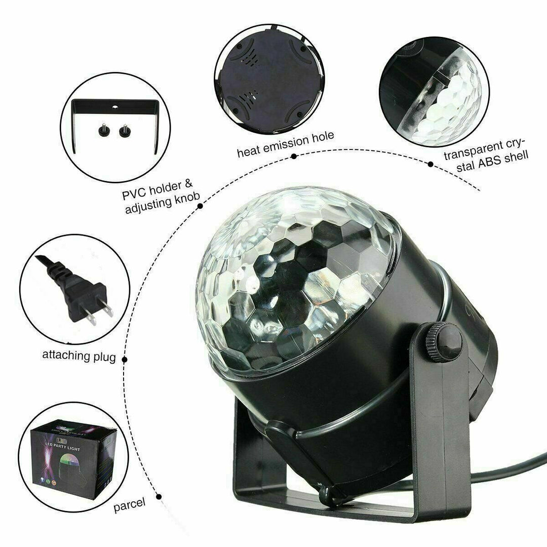 DISCO PARTIE LUMINI STROBE LED DJ Ball Sound Activat Bulb Dance Lampa