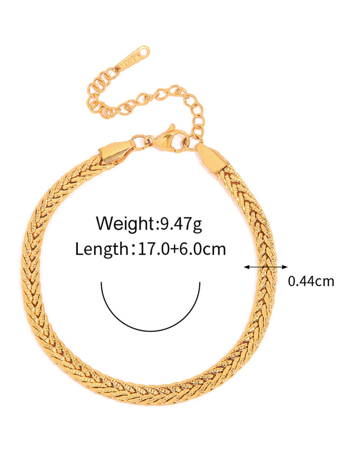 Women's Cool Light Luxury High-end Fashion Elegant Stainless Steel Plated Bracelet