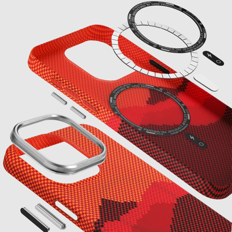 Kevlar Magnetic Carbon Fiber Texture Phone Case