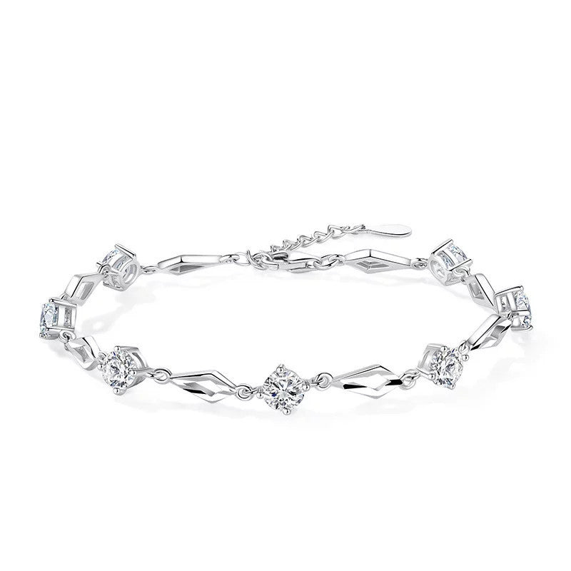 Diamond Geometry Japanese And Korean Fashion Car Flower Diamond Bracelet