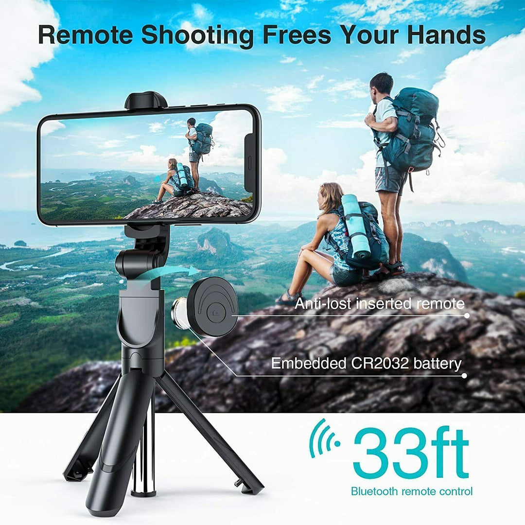 Potriviți telescopul telescopic Stick Bluetooth Tripod Monopod Suport pentru telefon