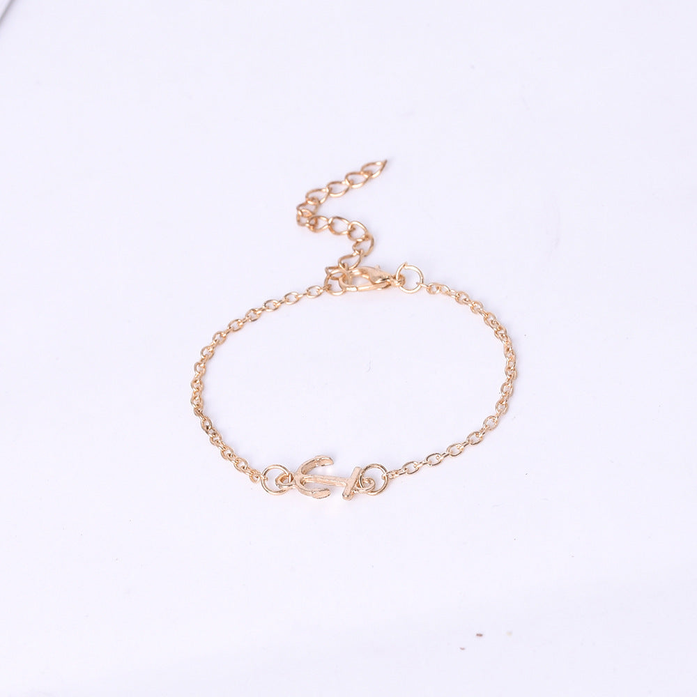 Fashion And Simple Ship Anchor Bracelet