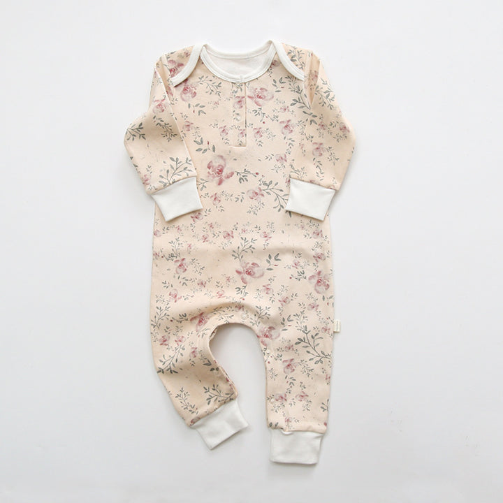 Infant Print One Piece Collar Cotton Comfort Romper