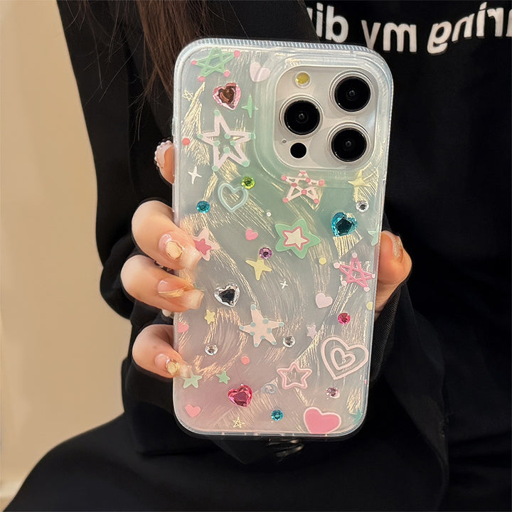 Colorful Star Dopamine Chain Phone Case