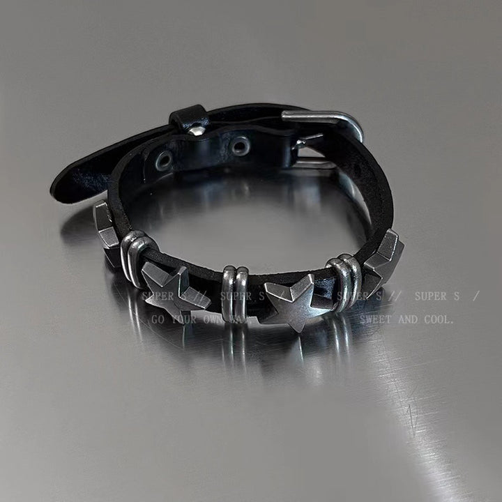 Chinese Style Niche Sweet Cool Style Small Pieces Of Silver Contrast Color Retro Neutral Bracelet