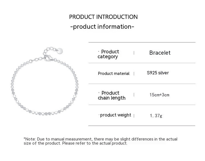 Brățară cu paiete Sterling Sterling Sterling pentru femei speciale S925