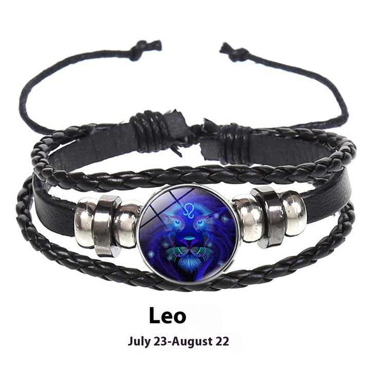 12 Constellation Multi-layer Woven Luminous Couple Bracelets