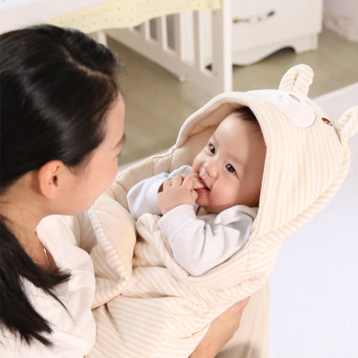 Baby Sleeping Bag Newborn Autumn Winter Thick Swaddle Blanket Anti-startle Color Cotton Anti-kick Newborns Sleeping Quilt