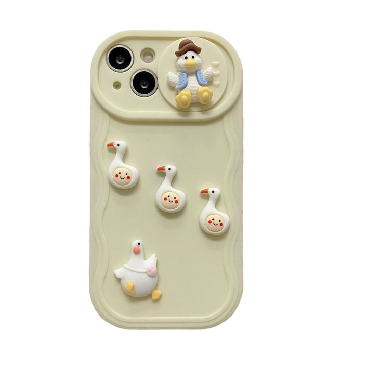 Wave Sliding Window Cartoon Three-dimensional Duck Soft Protective Cover