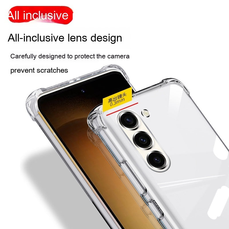 Aplicabil S23 Telefon cu Airbag Rezistent la Silicon Transparent Silicon Shell Soft