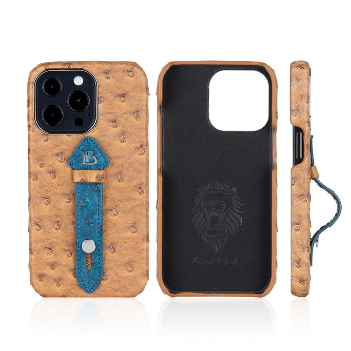 For Ostrich Texture Leather Stand Phone Case