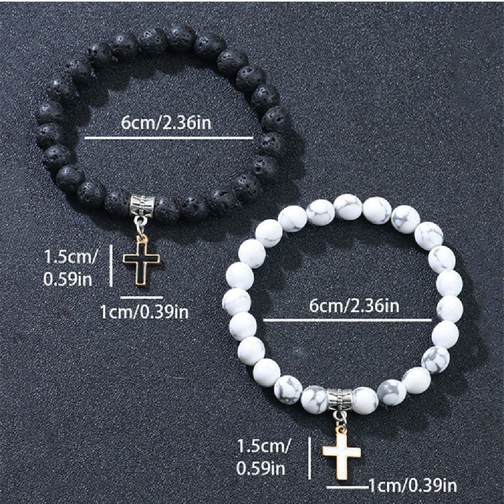 Fashion Personality Volcanic Rock Cross Bracelet