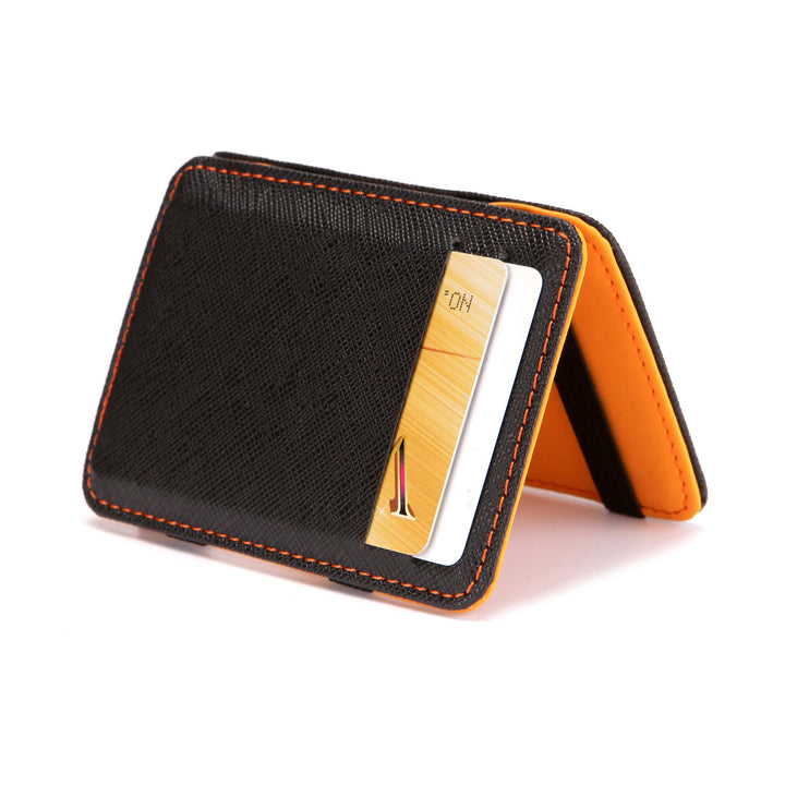 Flip Magic Wallet Cross Pattern Suport pentru card scurt