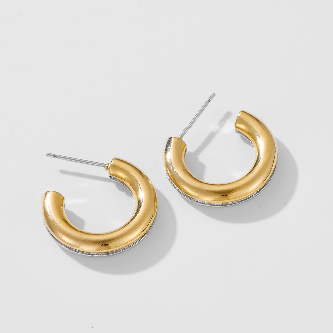 High-Grade C- Shaped Ear Ring Copper-plated Gold