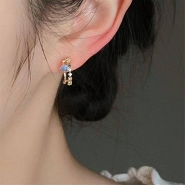 Retro Cat's Eye Earrings Female Niche Design Sense