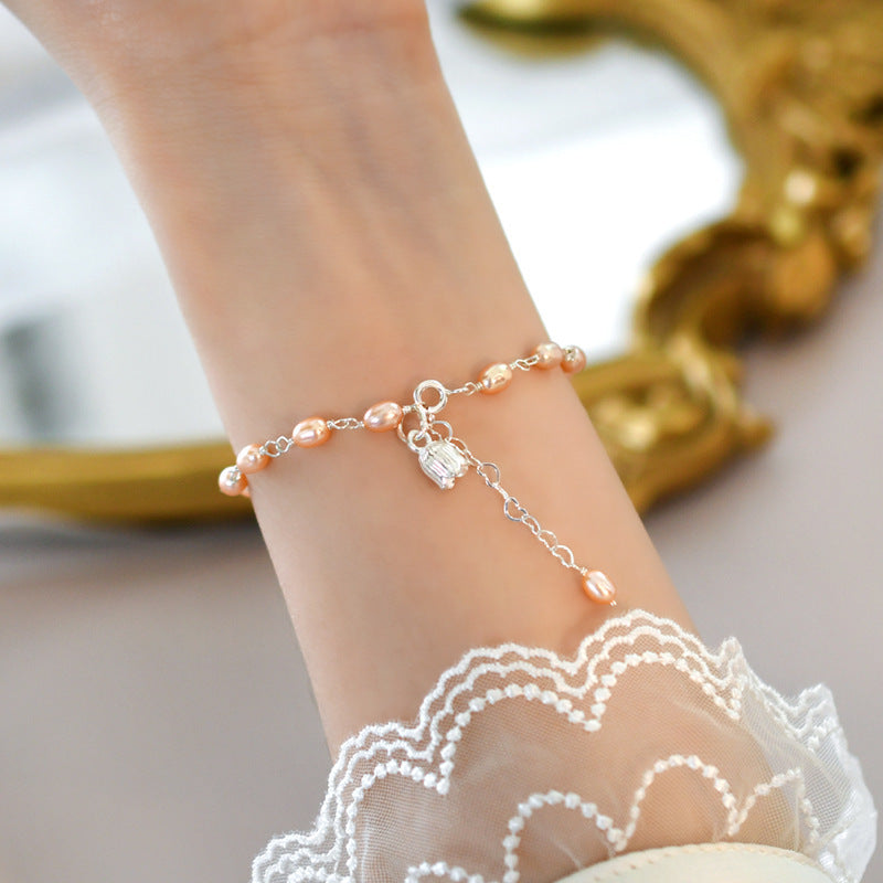 Jewelry Women's Freshwater Pearl Bunny Bracelet