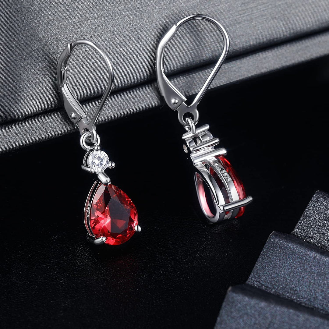 Light Luxury Water Drop Copper Zircon Earrings Female Temperament High Sense