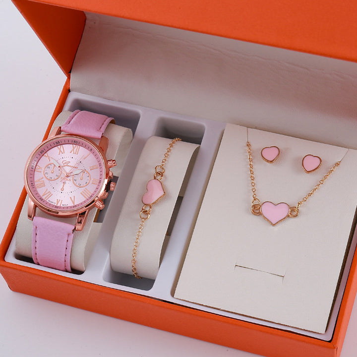 Ladies Graduated Belt Watch Jewelry Set