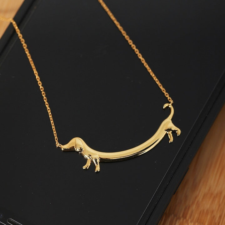 Women's Fashion Creative Niche Sausage Dog Cute Necklace