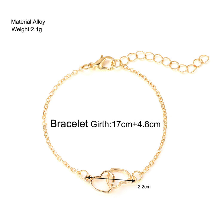 Women's Fashion Alloy Heart Shaped Bracelet