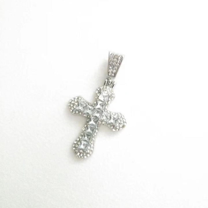 European And American Diamond Cross Necklace Hip Hop Trend