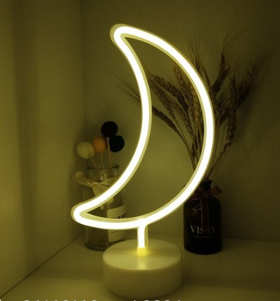 Lumini de neon decorative noaptea