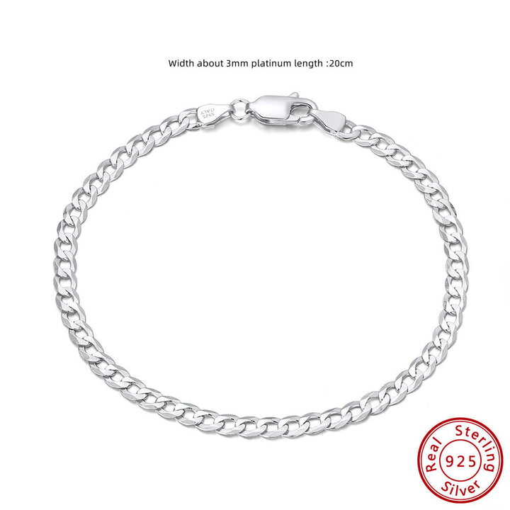 Sterling Silver Bracelet Car Flower Chain Trend