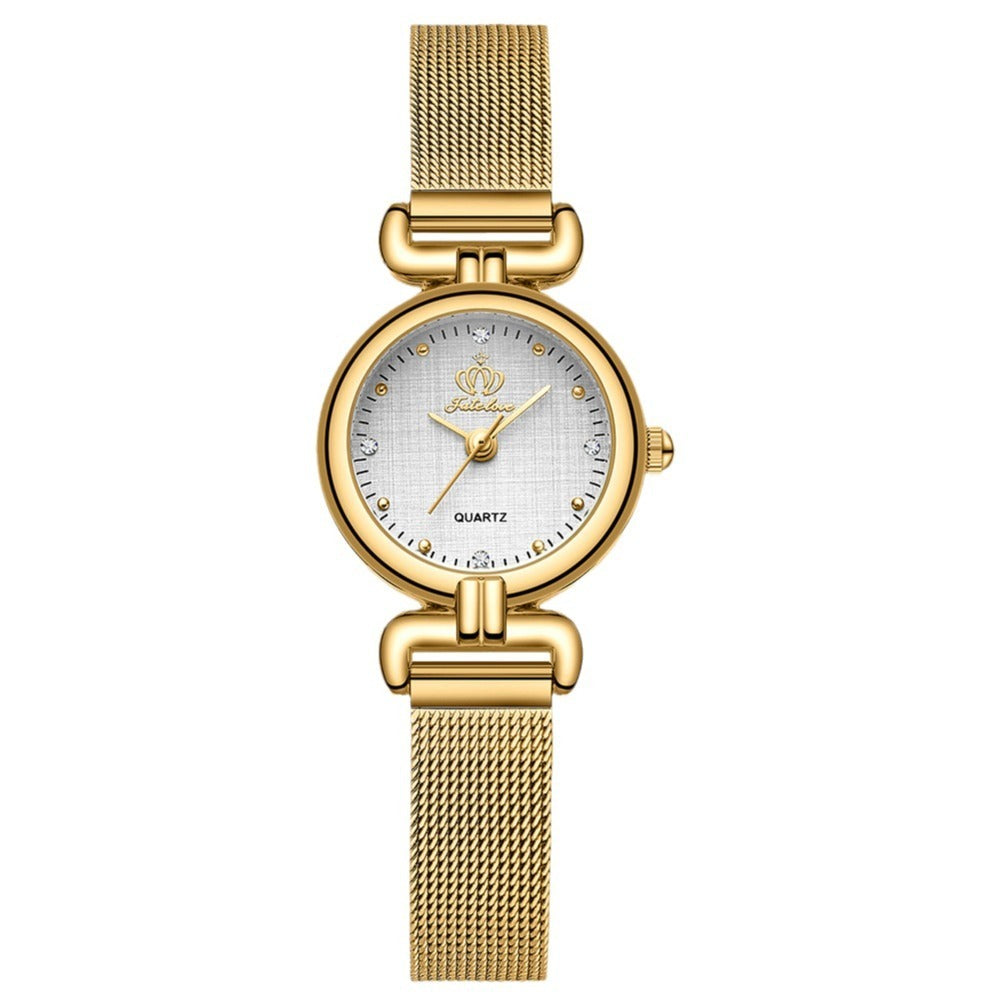 Women's Student Trendy Quartz Watch With Mesh Chain