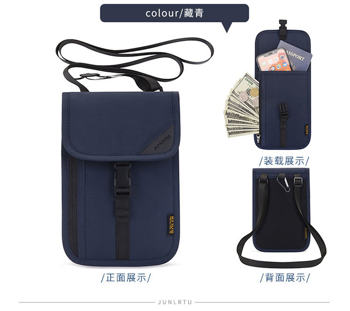 Travel Multi-functional Halter Small Bag Air Ticket Coin Purse Protective Cover