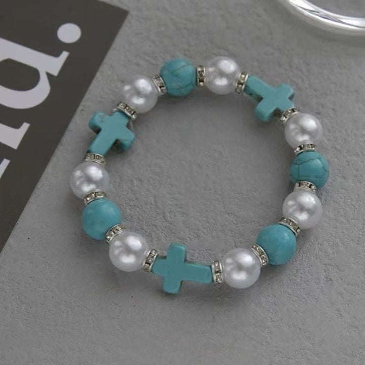 Chinese Style Niche Sweet Cool Style Small Pieces Of Silver Contrast Color Retro Neutral Bracelet