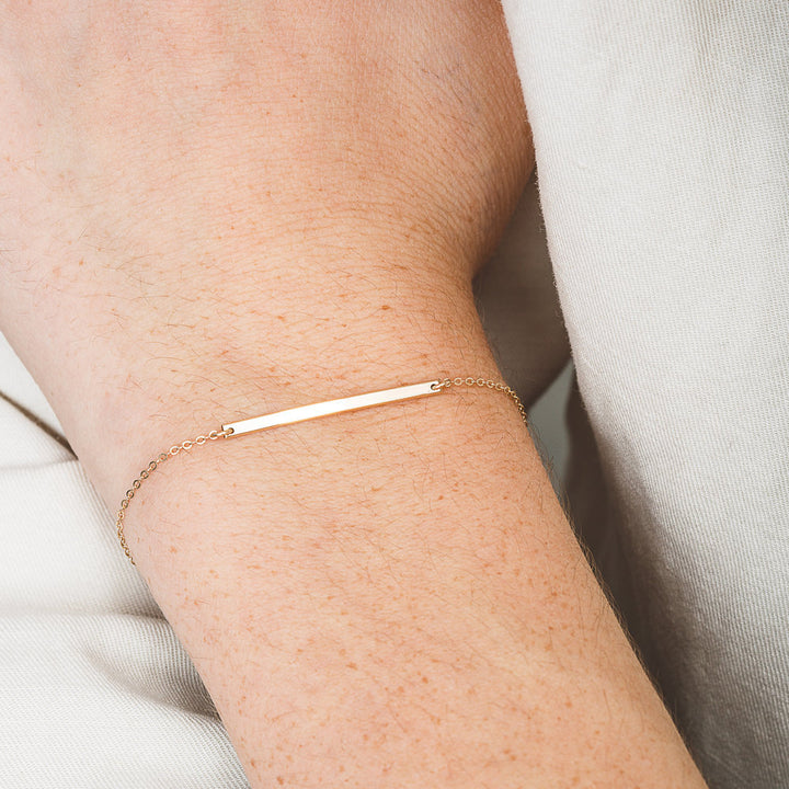 Japanese And Korean Simple Temperament Horizontal Bar Bracelet